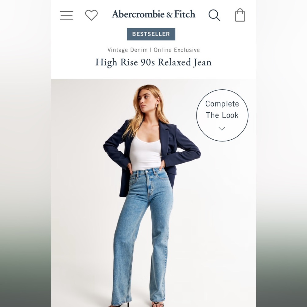 Abercrombie Ultra High Rise 90s Straight Jeans